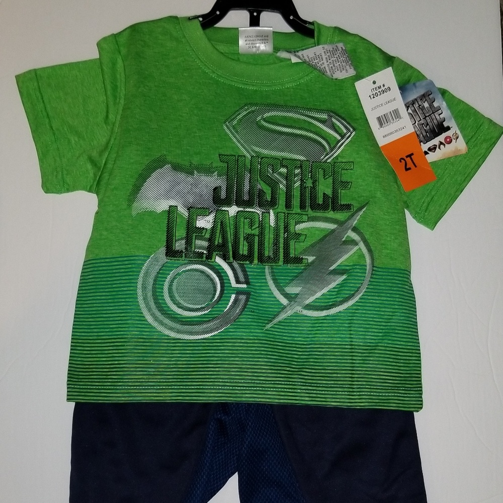 NWT 3 Piece Boys Justice League set